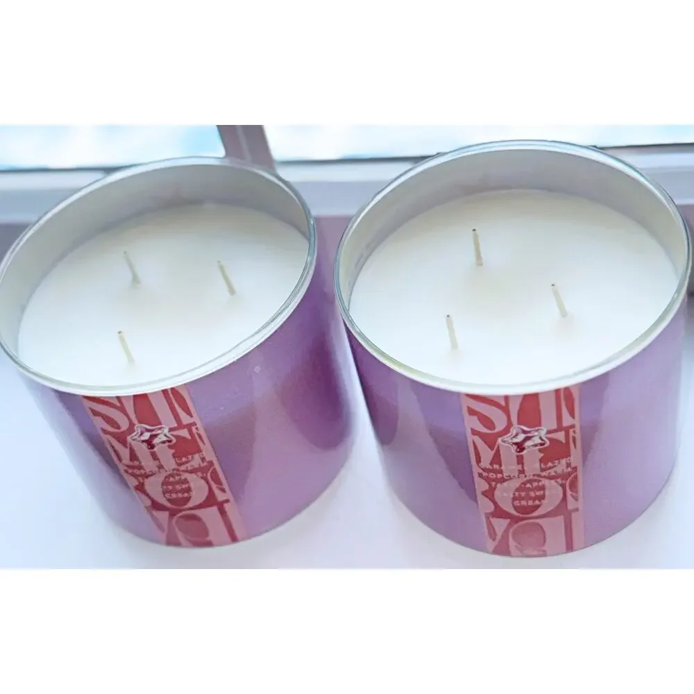 Lot of 2 Bath & Body Works Summer Boardwalk Large 3-Wick Candle 14.5oz